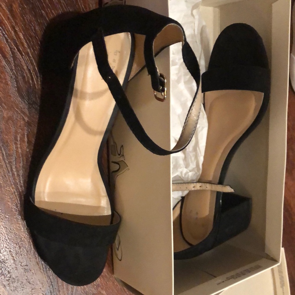 Black block heels